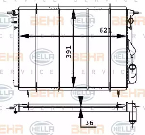 Radiator apă răcire motor