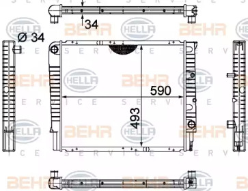 Radiator apă răcire motor