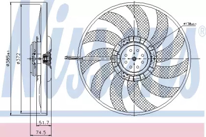 VENTILATOR, RADIATOR AUDI A 4 / S 4 (B6, B7) (00-), AUDI A 6 / S 6 (C5) (01-), AUDI A 6 / S 6 (C6) (04-), AUDI A 6 ALLROAD (C6) (06-), SEAT