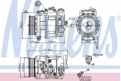 COMPRESOR CLIMATIZARE MERCEDES C-CLASS W 203 (00-), MERCEDES CLK-CLASS W 209 (02-), MERCEDES CLS-CLASS W 219 (04-), MERCEDES E-CLASS W 211