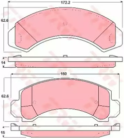 Set plăcuțe frână, frână pe disc