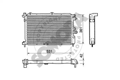 Radiator apă răcire motor