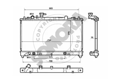 Radiator apă răcire motor