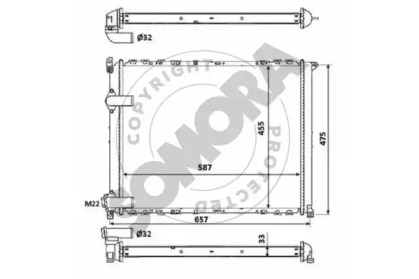 Radiator apă răcire motor