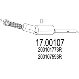 Filtru de particule / funingine, evacuare