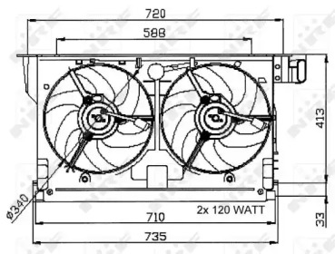 Ventilator răcire motor