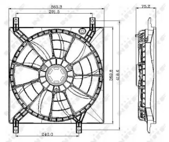 Ventilator răcire motor