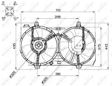 Ventilator răcire motor