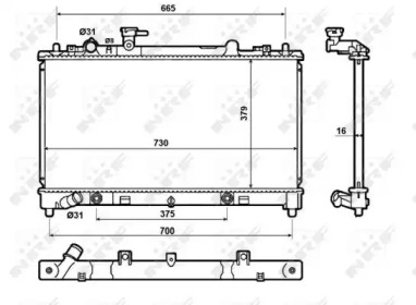 Radiator apă răcire motor