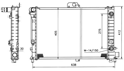 Radiator apă răcire motor