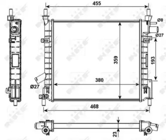 Radiator apă răcire motor