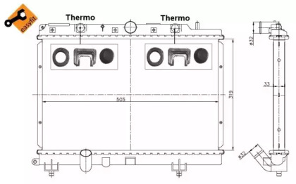 Radiator apă răcire motor