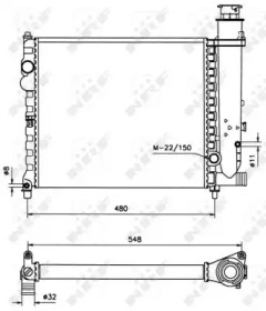 Radiator apă răcire motor