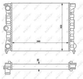 Radiator apă răcire motor