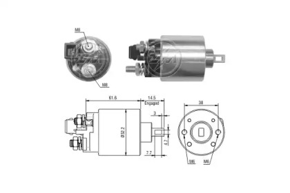 Contactor, electromotor