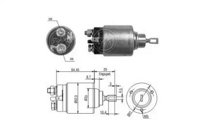 Contactor, electromotor