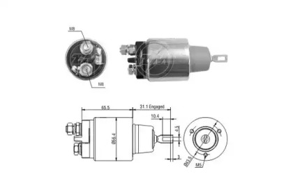 Contactor, electromotor