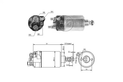 Contactor, electromotor