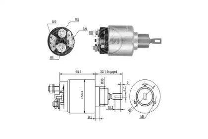 Contactor, electromotor