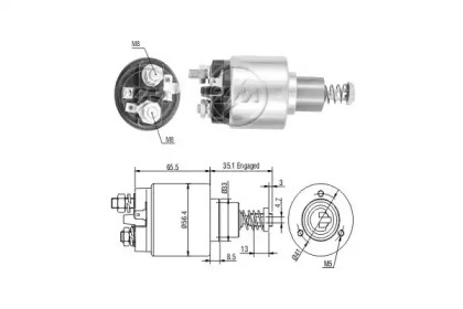 Contactor, electromotor