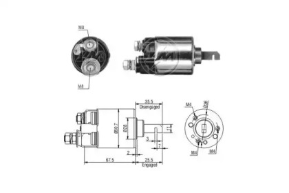 Contactor, electromotor