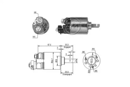 Contactor, electromotor