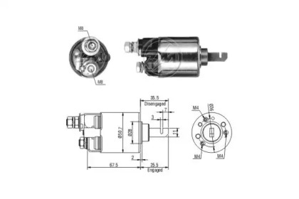 Contactor, electromotor