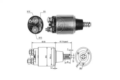 Contactor, electromotor