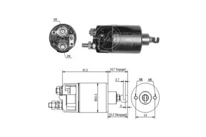 Contactor, electromotor