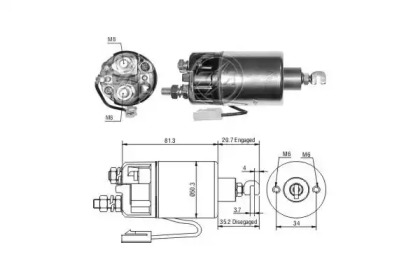 Contactor, electromotor