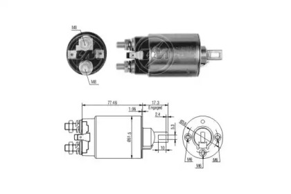 Contactor, electromotor