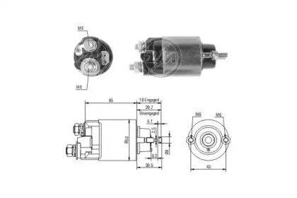 Contactor, electromotor