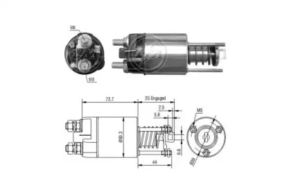 Contactor, electromotor