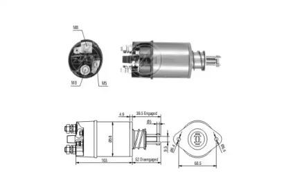 Contactor, electromotor