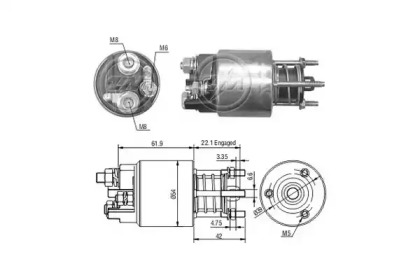 Contactor, electromotor