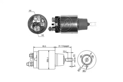 Contactor, electromotor