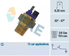 Comutator de temperatură, ventilator radiator