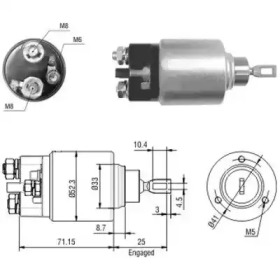 Contactor, electromotor