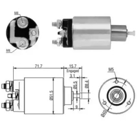 Contactor, electromotor