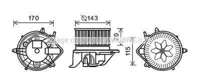 Motor electric, aeroterma