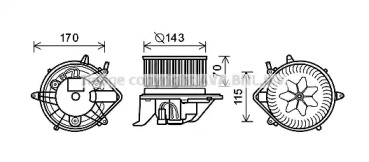 Motor electric, aeroterma