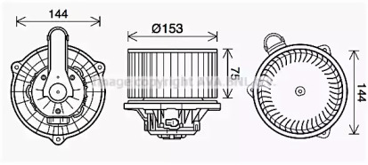 Motor electric, aeroterma