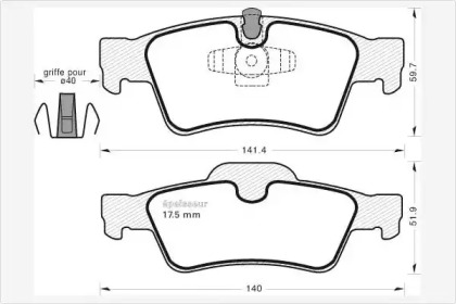 SET SABOTI FRANA MOTO. SYM HD 125/200 (04-07)