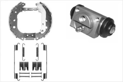 Set de frânare, frâne cu tambur