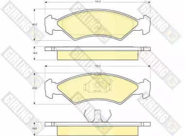 Set plăcuțe frână, frână pe disc