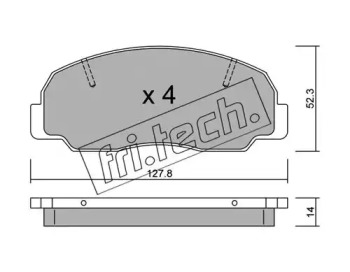 Set plăcuțe frână, frână pe disc