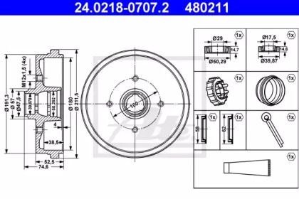 TAMBUR FRANA VW GOLF/JETTA/PASSAT/POLO/SCIROCCO 73-01