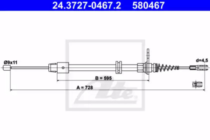 CABLU FRANA MANA W204/C204/S204/A207/C207 07- ST/DR