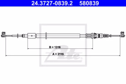 CABLU FRANA MANA PEUGEOT 307 COMBI 02- STG/DR