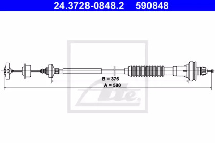 CABLU AMBREIAJ PEUGEOT 206 1,1-1,6 16V 98-